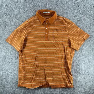 Criquet Orange Striped Polo Shirt